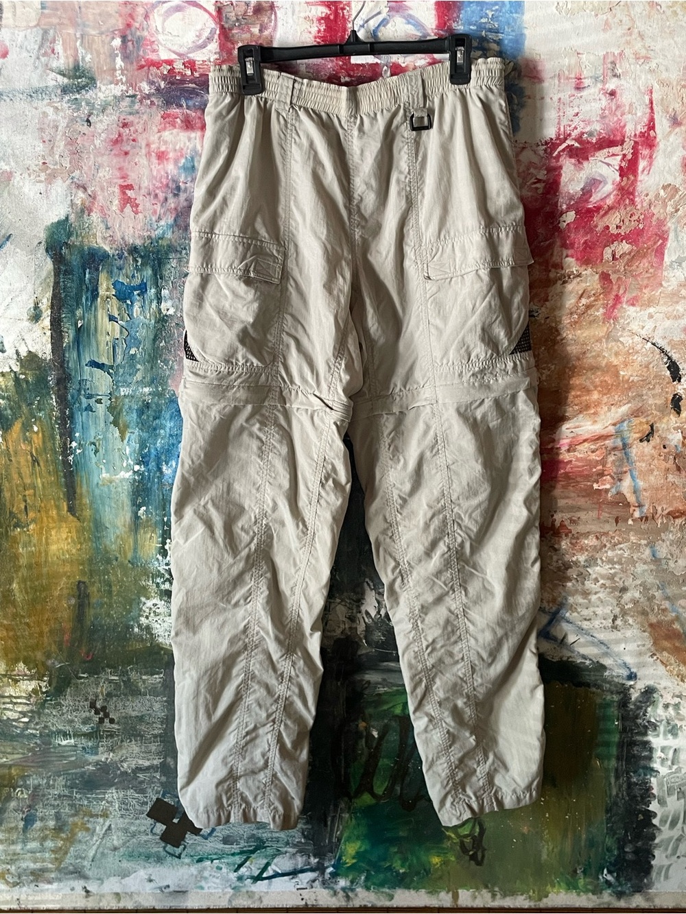 Columbia Men's Light Khaki Cargo Pants - Convertible Utility Style